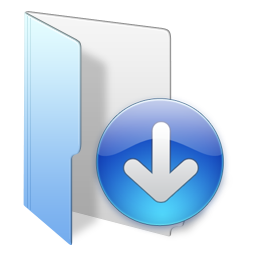 Folder Blue Down Icon 256x256 png